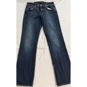 Lucky Brand Easy Rider Jeans Womens 2/26 Dark Wash Button Fly Made in USA Denim